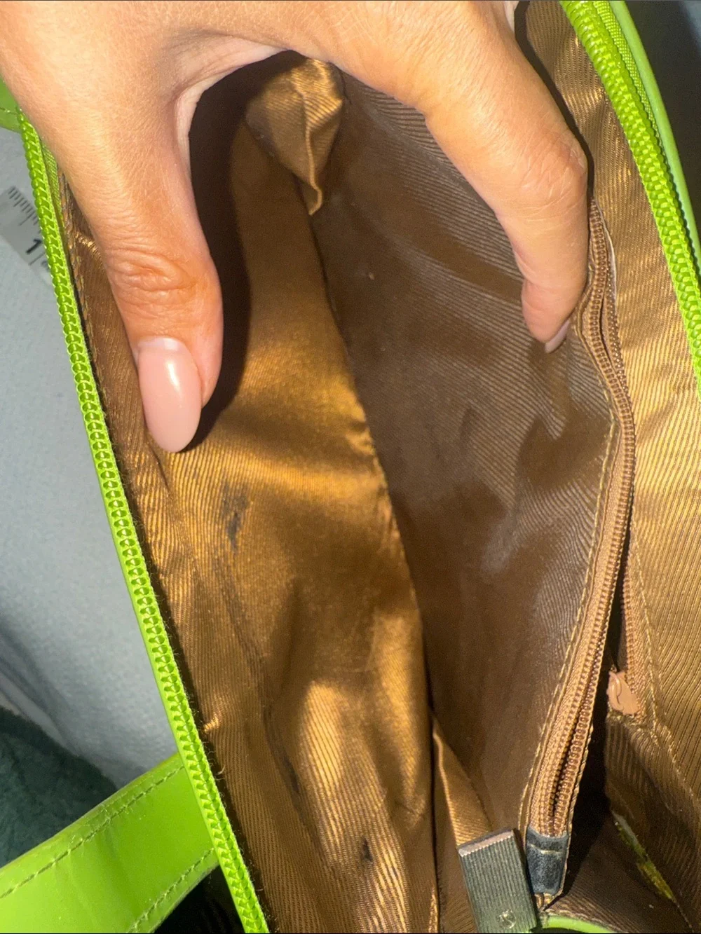 Angelina Lime Patent Satchel